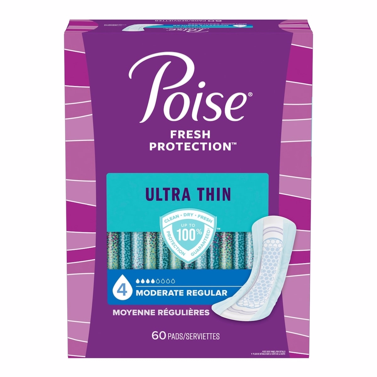 Protections d'incontinence ultra-minces, Absorption modérée, Longueur standard