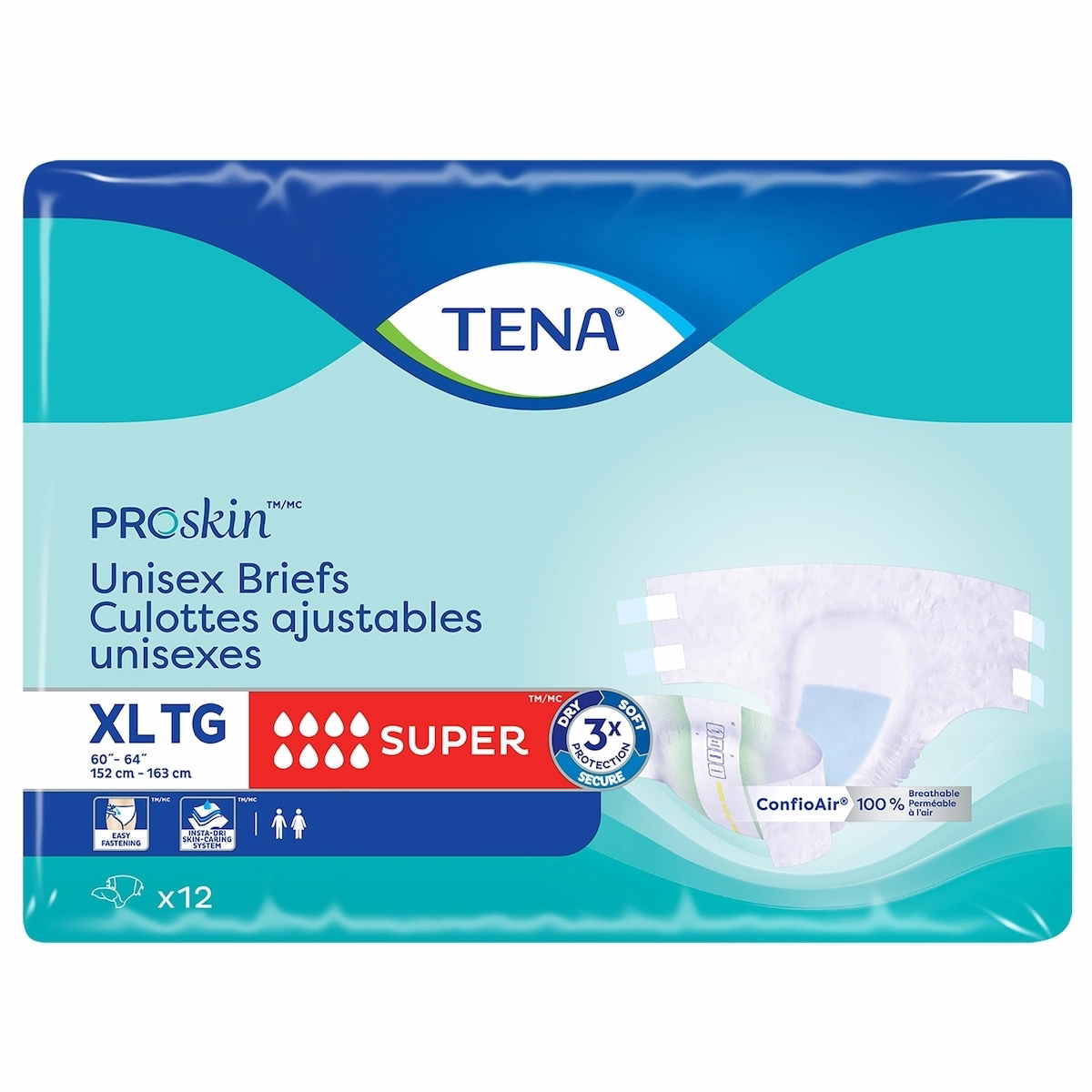 Unisex Incontinence Brief, Super Absorbency, Xlarge