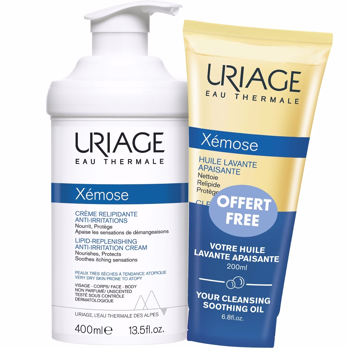 Xémose Lipid-replenishing Cream and Cleansing Oil 200ml DUO