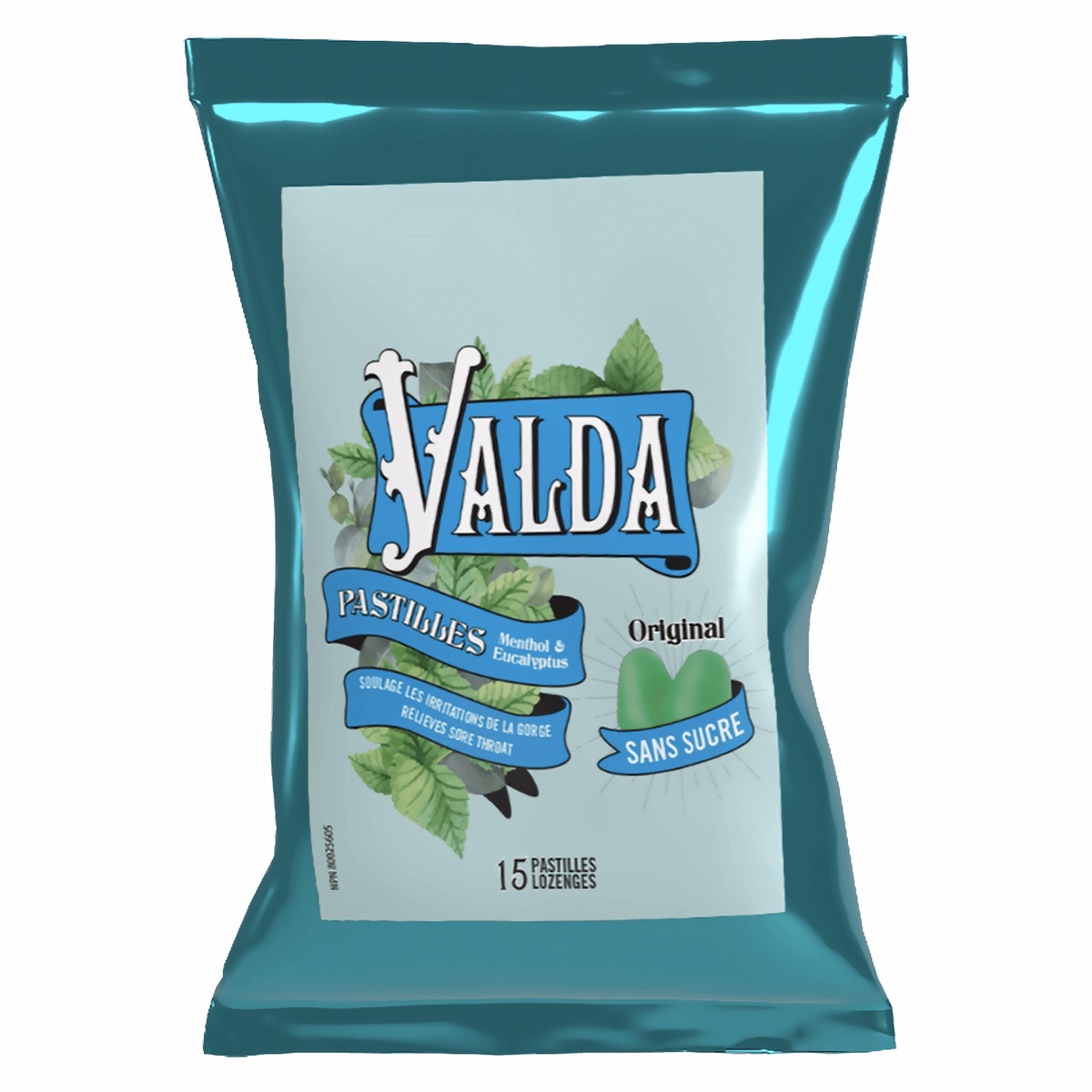 Valda 로젠지 멘톨/유칼립투스 무설탕 소포