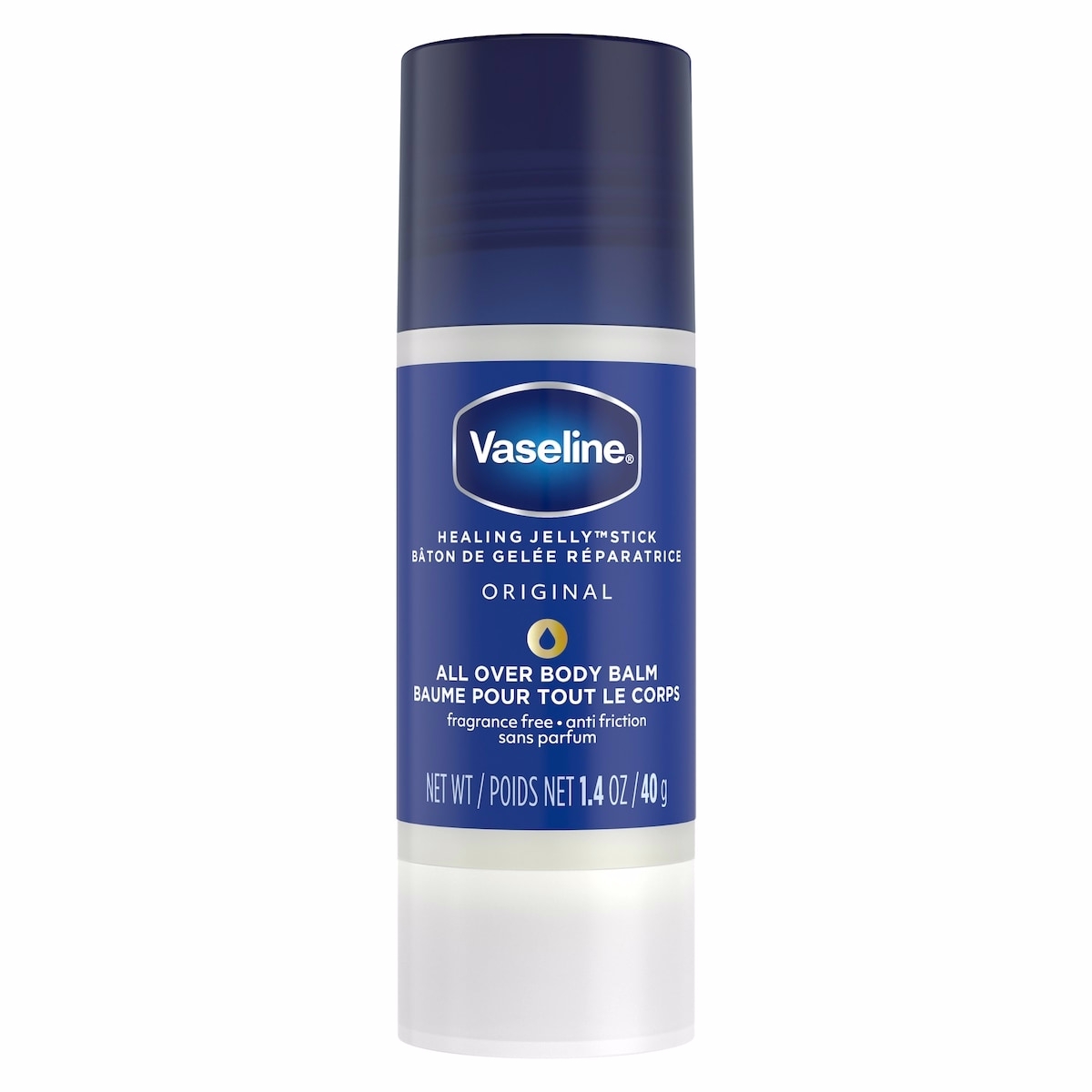 Vaseline Healing Jelly All-Over Body Balm Jelly Stick dry skin relief gel moisturizer Original Petroleum Jelly for hard-to-reach spots 40 g