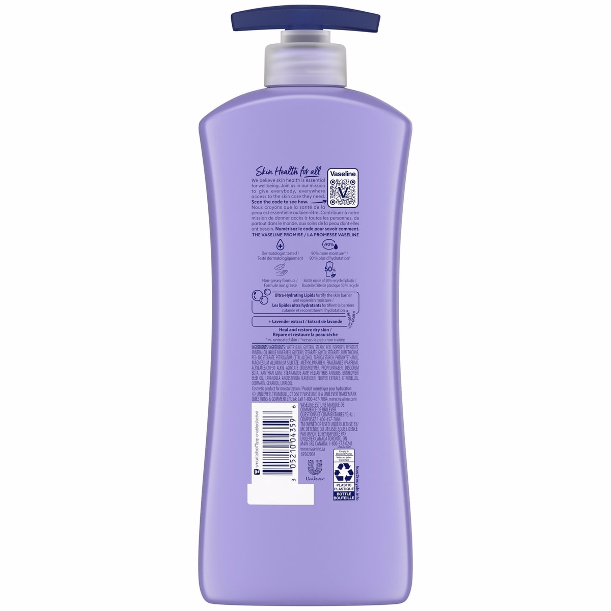 Vaseline Intensive Care Body Lotion moisturizer for dry skin Calm Healing with lavender extracts and with micro-doplets of Vaseline Jelly 600 ml Vaseline Intensive Care Body Lotion moisturizer for dry skin Calm Healing with lavender extracts and with micro-doplets of Vaseline Jelly 600 ml