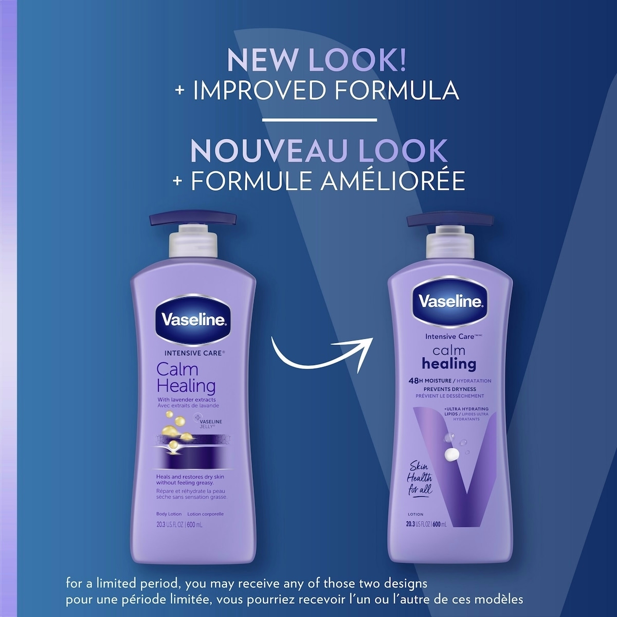 Vaseline Intensive Care Body Lotion moisturizer for dry skin Calm Healing with lavender extracts and with micro-doplets of Vaseline Jelly 600 ml Vaseline Intensive Care Body Lotion moisturizer for dry skin Calm Healing with lavender extracts and with micro-doplets of Vaseline Jelly 600 ml