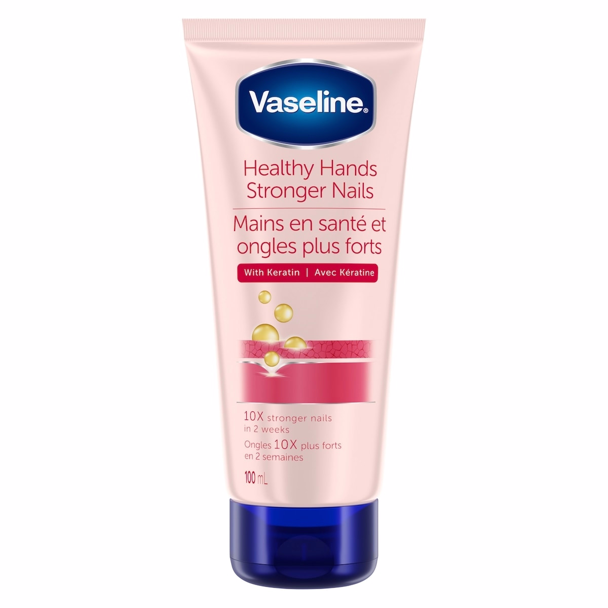 Vaseline Intensive Care Hand Lotion for hands and nails treatment Healthy Hands Stronger Nails hand cream enriched with Keratin 100 ml