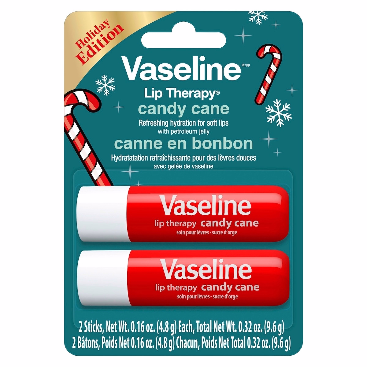 Vaseline Lip Therapy® Candy cane  2 stick