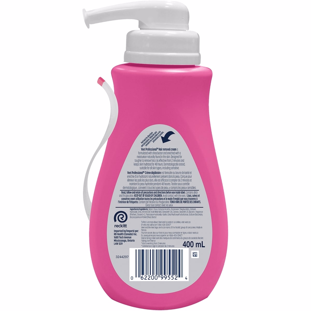 Veet® Professional™ 除毛膏，泵裝，附刮勺