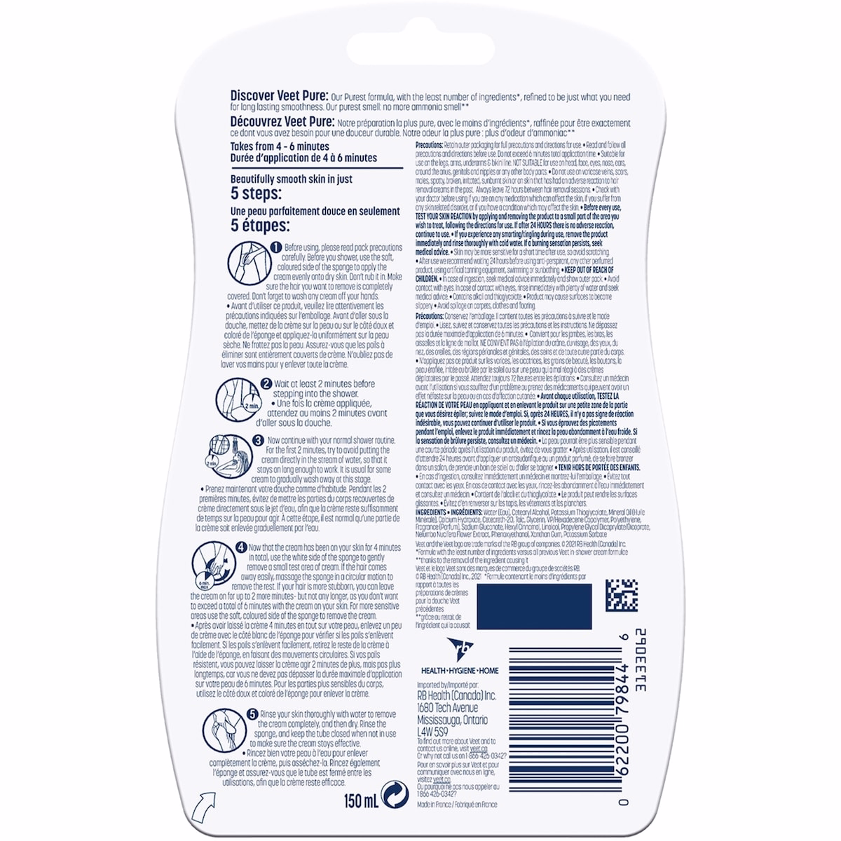 Veet® Pure™ In-Shower Hair Removal Cream, Normal Skin