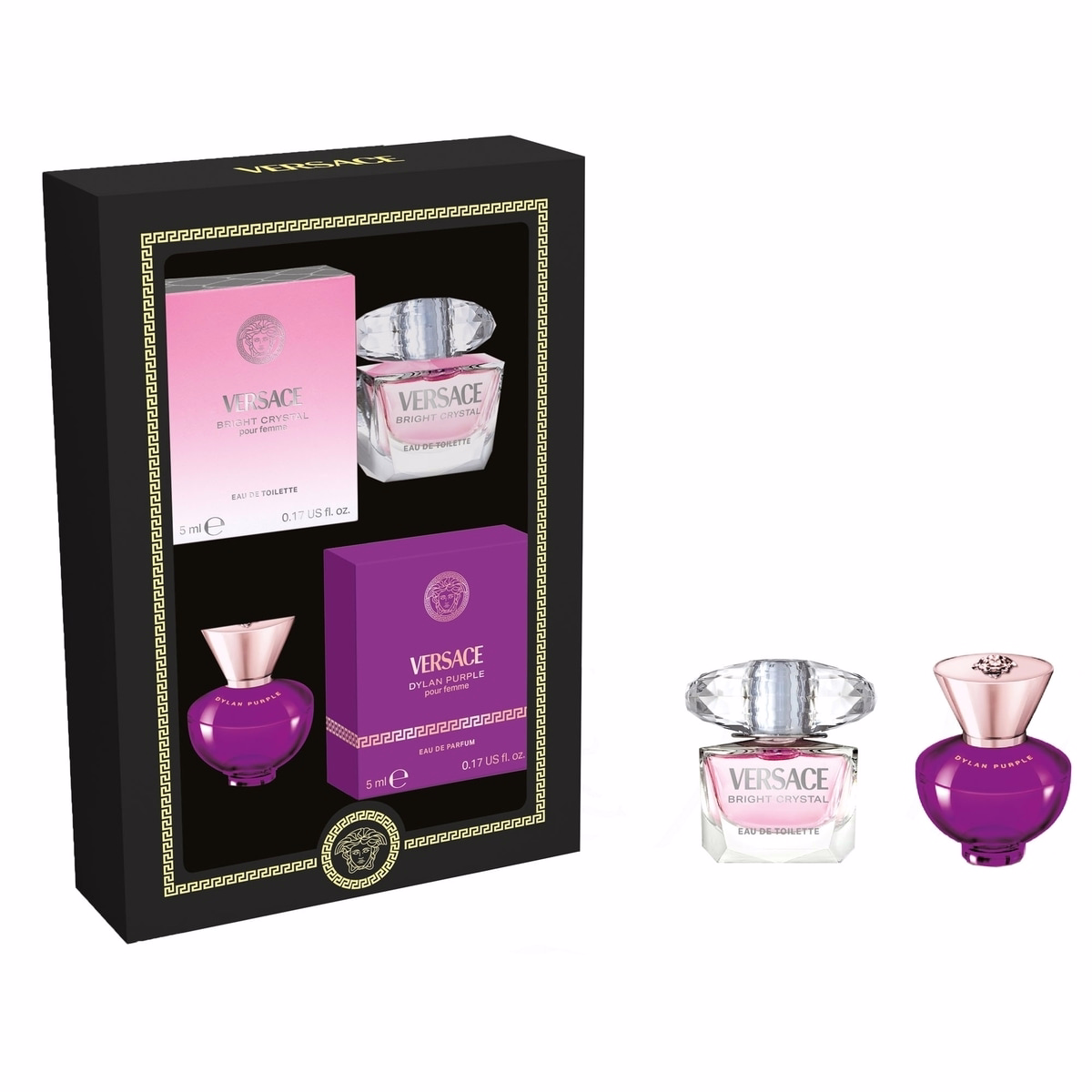 Versace Duo Miniature Bright Crystal and Dylan Purple Set Versace Duo Miniature Bright Crystal and Dylan Purple Set