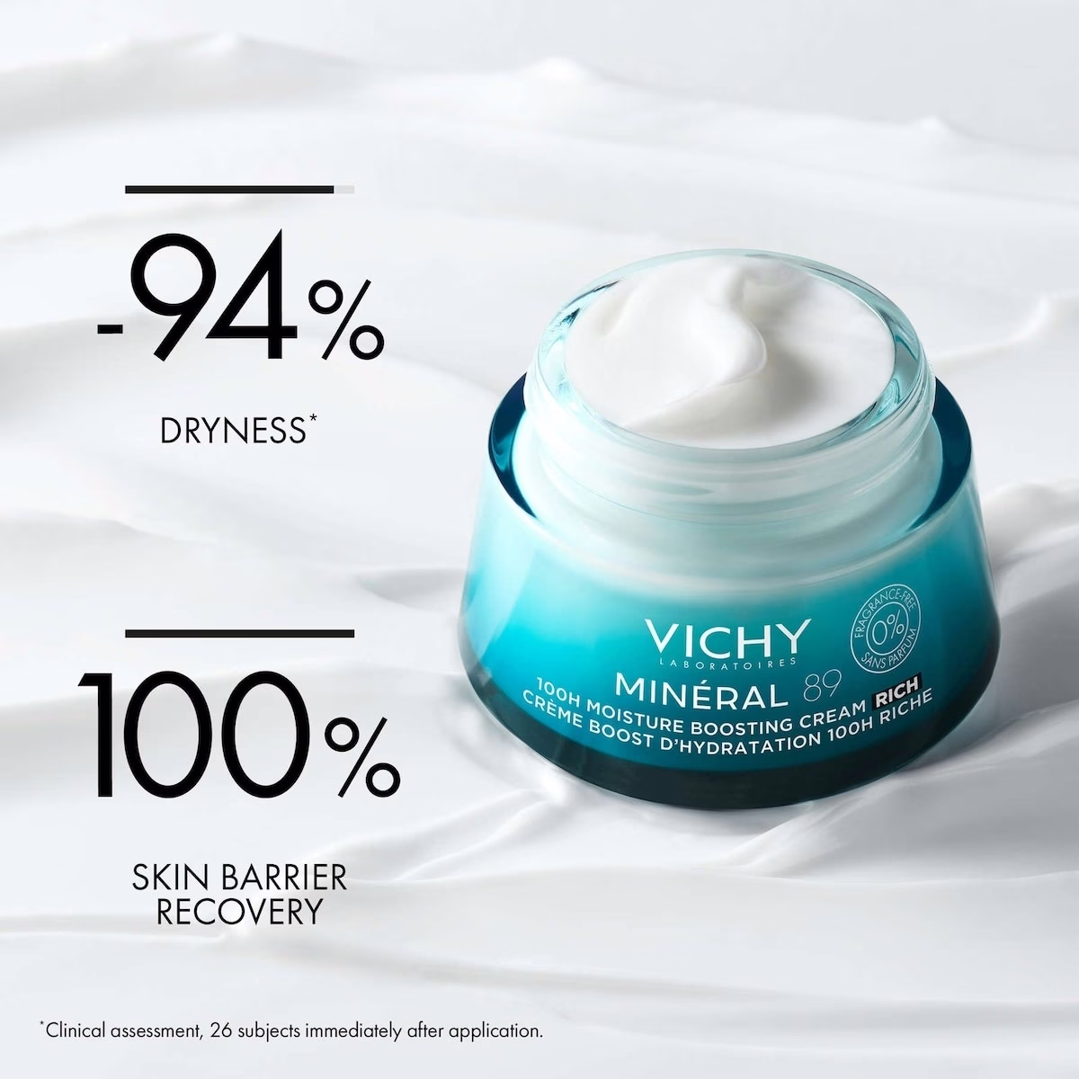 Minéral 89 100h Moisture Boosting Cream Rich Fragrance Free