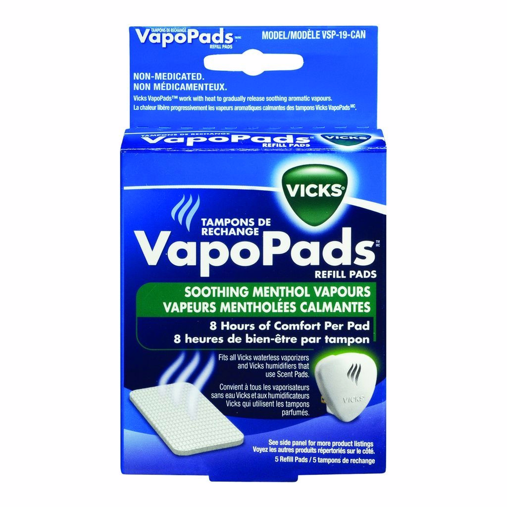 Vicks Vapopads Refill Pads Soothing Menthol Vapors 6 Pads