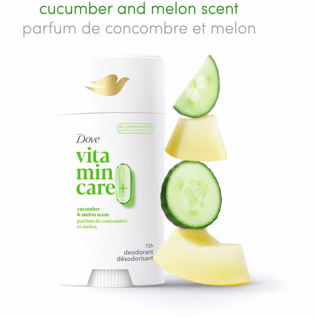 Vitamin Care+ Aluminum-Free Deodorant Cucumber & Melon Scent 72h Breathable Odour Protection with Vitamin B3+E Vitamin Care+ Aluminum-Free Deodorant Cucumber & Melon Scent 72h Breathable Odour Protection with Vitamin B3+E