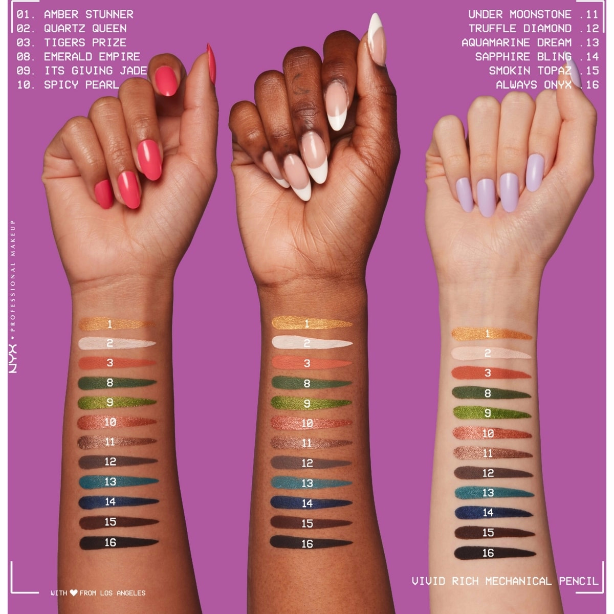 鮮豔濃郁機械眼線筆、眼線、豐富色調、素食配方 鮮豔濃郁機械眼線筆、眼線、豐富色調、素食配方