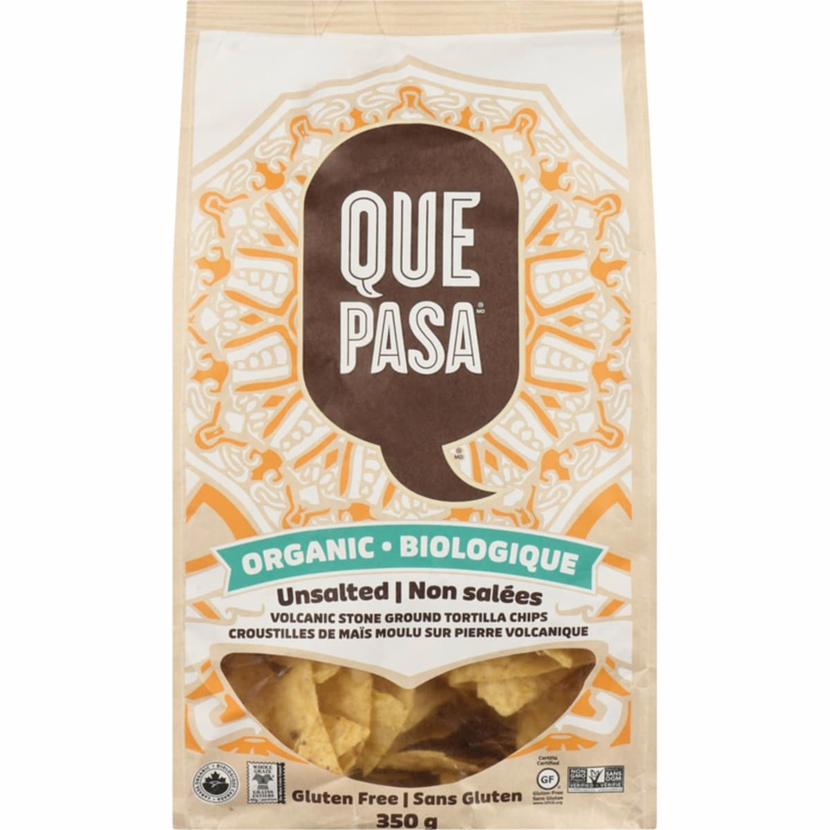 Chips de tortilla moulues à la pierre volcanique biologiques non salés