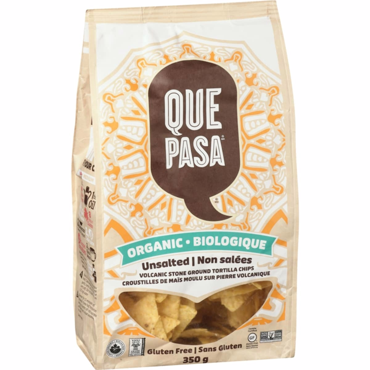 Chips de tortilla moulues à la pierre volcanique biologiques non salés