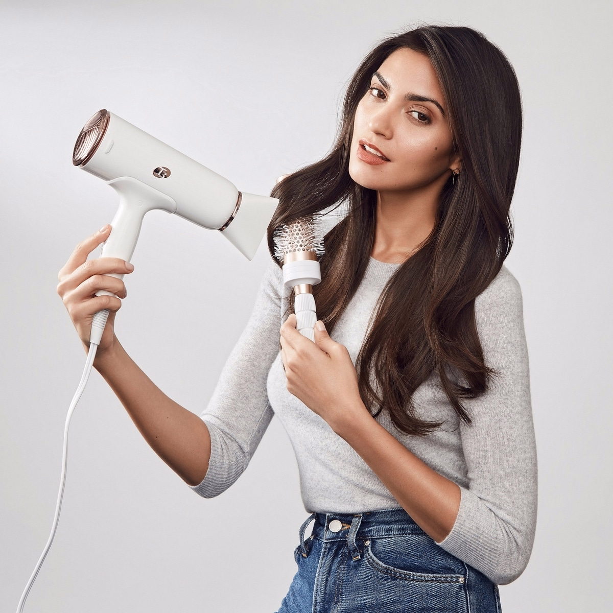 Brosse Ronde T3 CéÉromée-Revêtue Blanche 2,5"