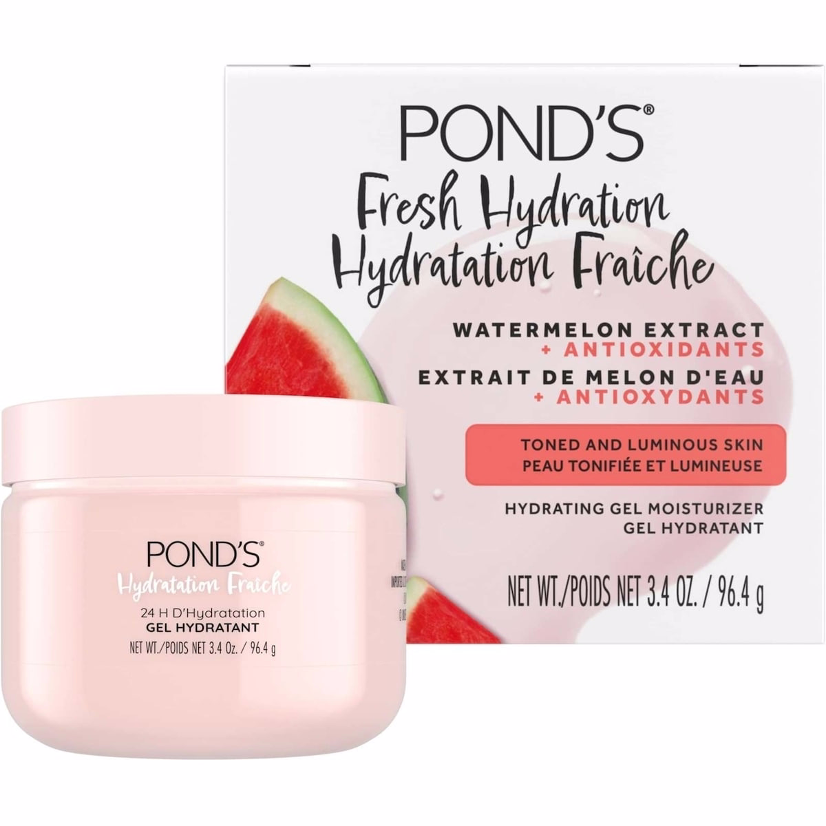 Watermelon Extract & 
Antioxidants Gel Face Moisturizer For 
Toned and Luminous Skin