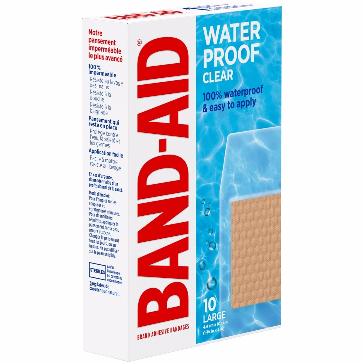 Waterproof Clear Large Adhesive Bandages, all one size