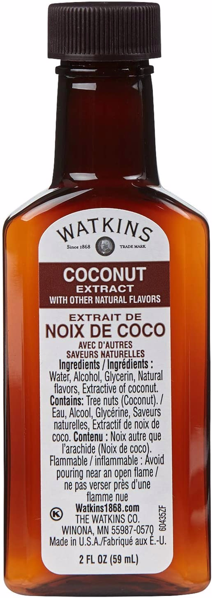 Watkins All Natural Extract, Imitation Coconut, 2 Fl Oz