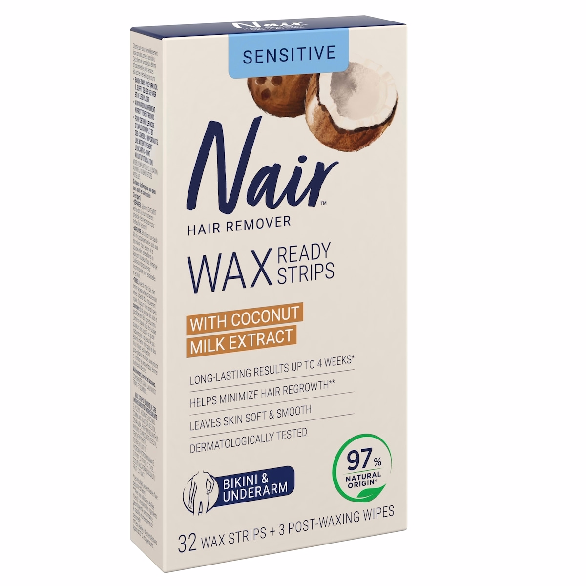 Wax Ready-Strips for Bikini and Underarm with Coconut Milk Oil Extract