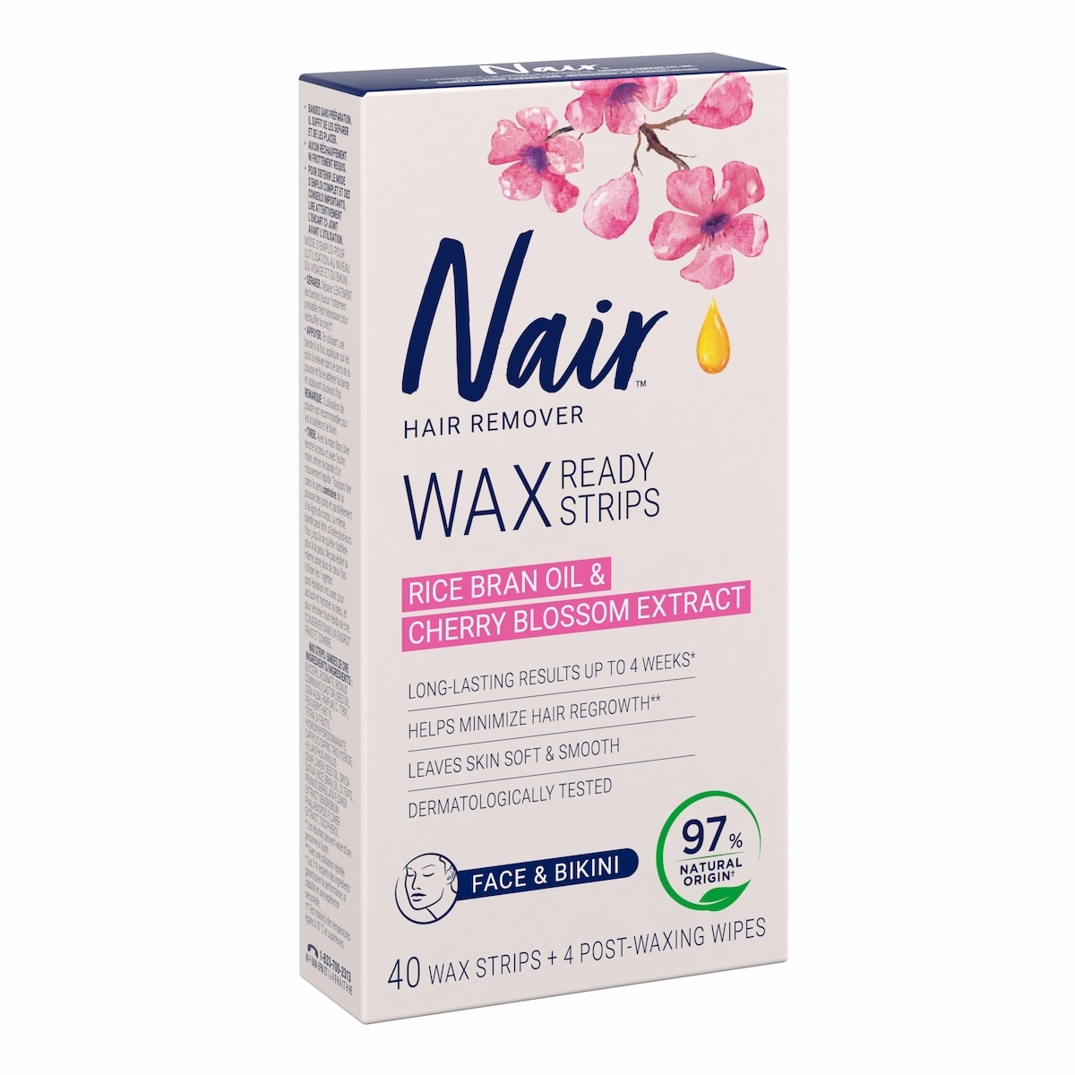 Wax Ready-Strips for Face and Bikini with 100% Naturally Sourced Rice Bran Oil