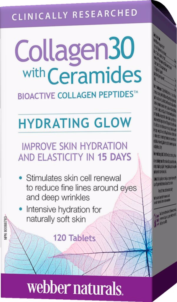 Webber Collagen30 With Ceramides Bioactive Collagen Peptides 120.0 Tab