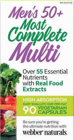 Webber Men's 50+ Most Complete Multi 90.0 Capsules