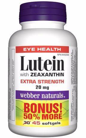 Webber Naturals With Zeaxanthin Extra Strength Bonus Size