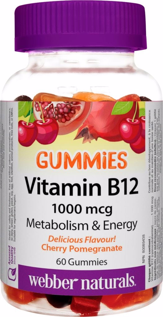 Webber Vitamin B12 Gummies 1000 Mcg 60.0 Capsules