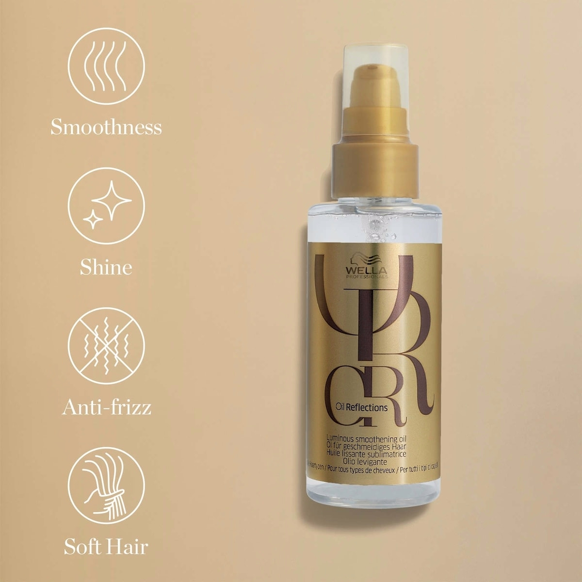 Wella Professionals Oil Reflections Luminous Smoothening Hair Oil - Professional Oil For All Hair Types 100ml