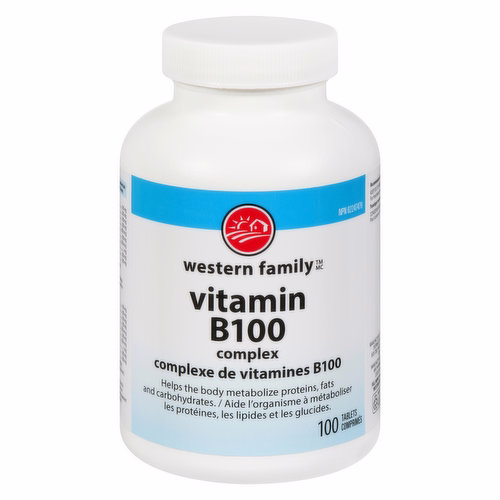 Western Family Vitamin B100, 100 Each