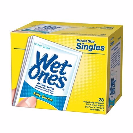 Wet Ones Antibacterial Hand Wipes, Citrus Scent Wet Wipes Yellow
