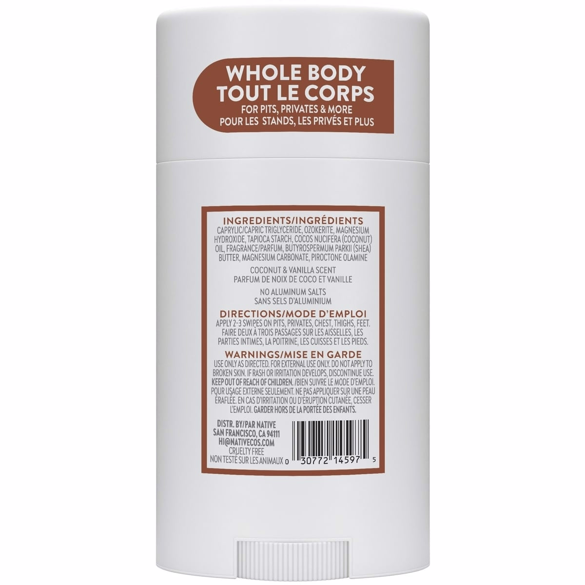 Whole Body deodorant, Coconut & Vanilla