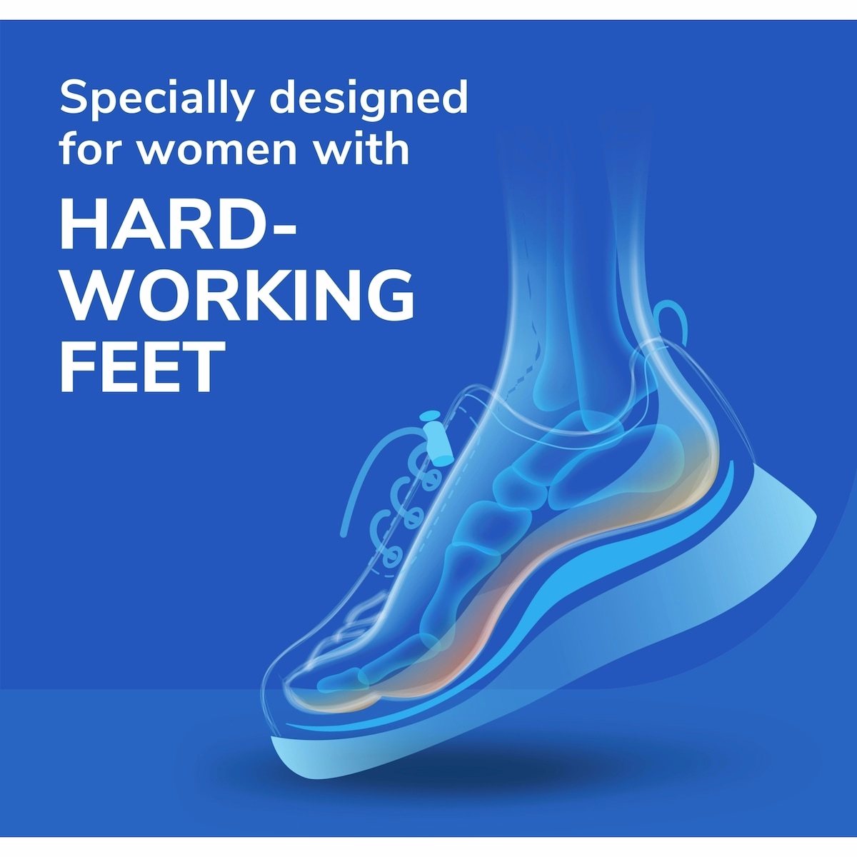 Work All-Day Superior Comfort Insoles (with) Massaging Gel®, Women, Trim to Fit