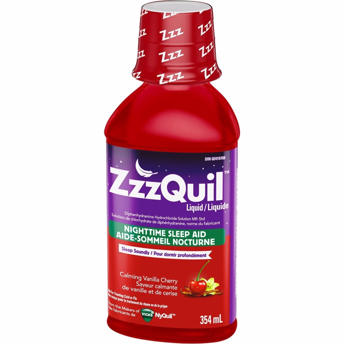 Vicks 夜用 睡眠補助液 カルミング バニラチェリー風味 354 mL Vicks 夜用 睡眠補助液 カルミング バニラチェリー風味 354 mL