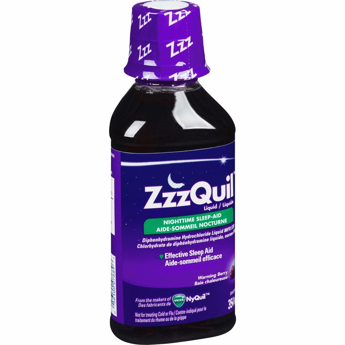 ZzzQuil Nighttime Sleep Aid Liquid, Warming Berry, 354 mL